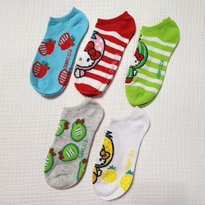 Hello Kitty Socks 5 Pair NEW